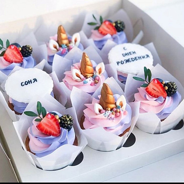 Капкейки "Единорожки" купить - рубцовск.сладкоежкин.рф